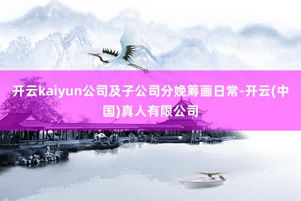 开云kaiyun公司及子公司分娩筹画日常-开云(中国)真人有限公司