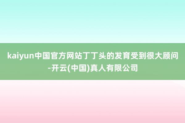 kaiyun中国官方网站丁丁头的发育受到很大顾问-开云(中国)真人有限公司