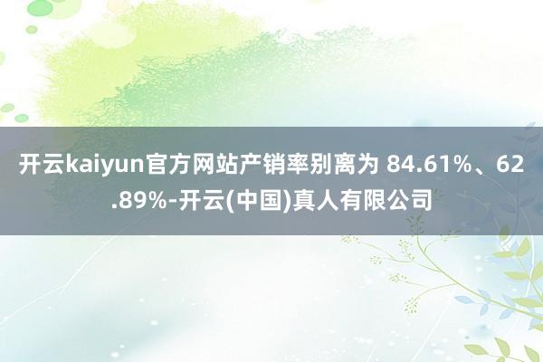 开云kaiyun官方网站产销率别离为 84.61%、62.89%-开云(中国)真人有限公司