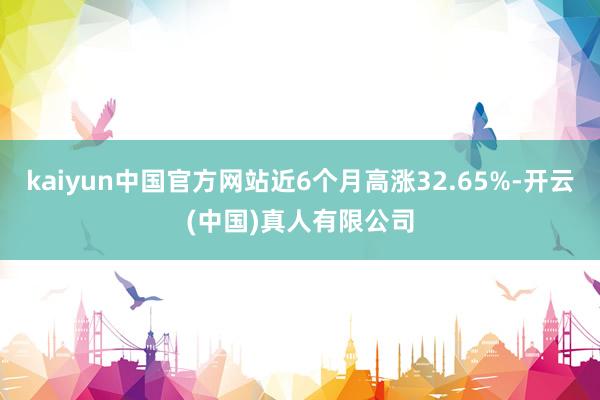 kaiyun中国官方网站近6个月高涨32.65%-开云(中国)真人有限公司