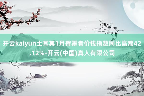 开云kaiyun土耳其1月挥霍者价钱指数同比高潮42.12%-开云(中国)真人有限公司